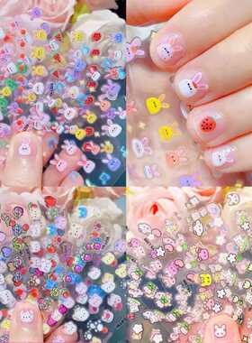 1080贴可爱夜光儿童指甲贴公主小女孩美甲贴片卡通迷你小号防水