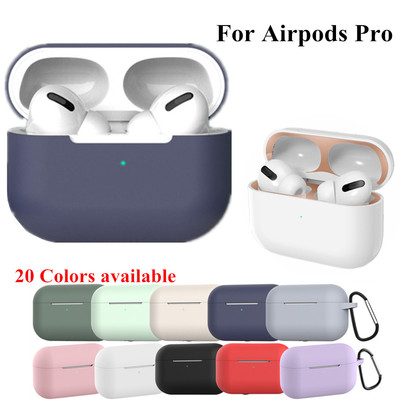 Silicone Cover Case For apple Airpods Pro Case sticker Blue