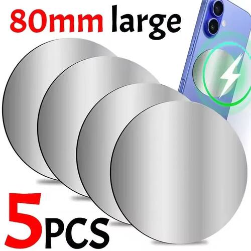 1-5PCS 8CM Magnetic Metal Plate Disk for Mobile Phone