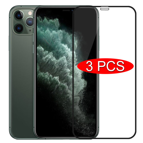 3PCS Full Cover Protective Glass On For iPhone 11 7 8 6 6s