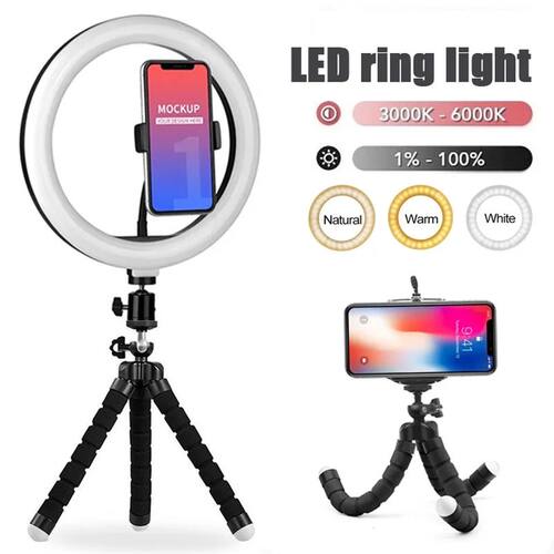 10 Inch LED Ring Light Photography Lighting Phone Ringlight