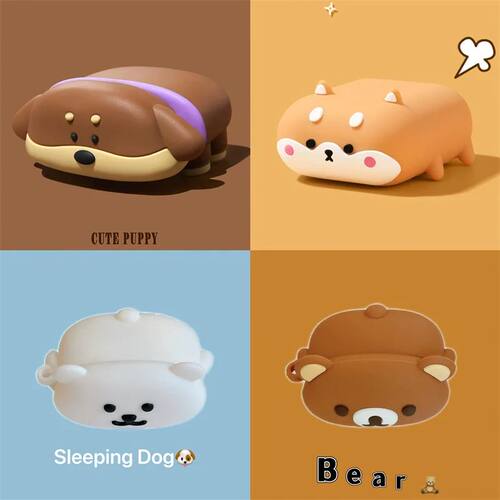 for Apple Airpods 4 Cute Dog Waiting Puppy Case Airpods 1 2