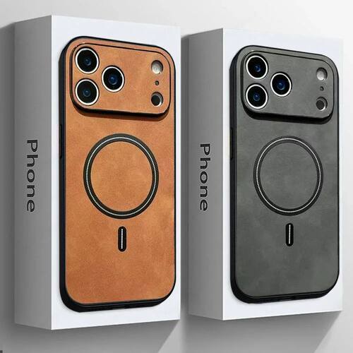 For Magsafe Leather Shockproof Phone Cases For iPhone 17 16