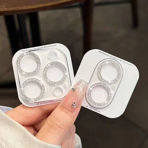 Bling Glitter Diamond Camera Lens Protector For Apple