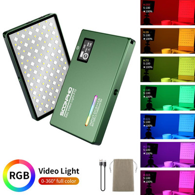 soonpho RGB LED Camera Light Full Color Output Video Light
