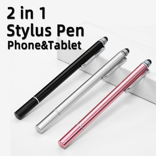2 In 1 Stylus Pen For Smartphone Tablet Thick Thin Drawing