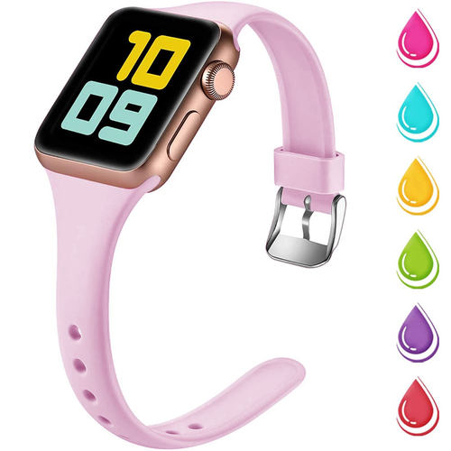 Silicone Strap For Apple Watch Band 44mm 40mm 38mm 42mm