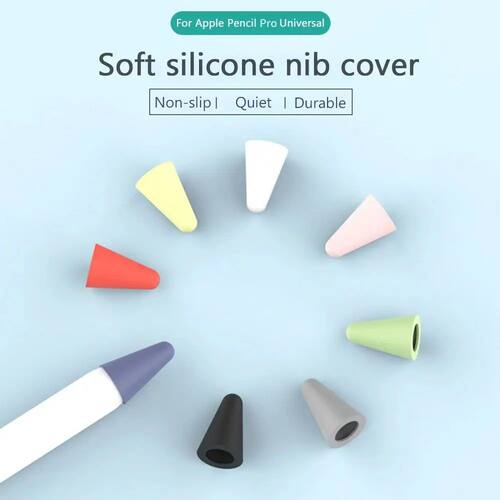 8Pcs Silicone Nib Cover For Apple Pencil Pro 3 2 1 Tip Case
