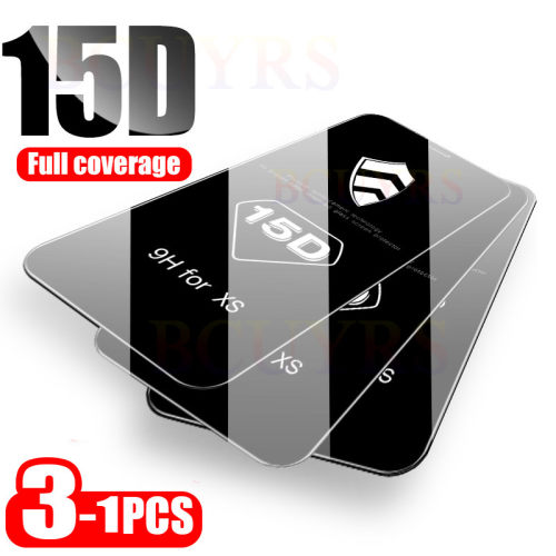 3-1PCS 15D Curved Edge Full Cover Protective Glass For