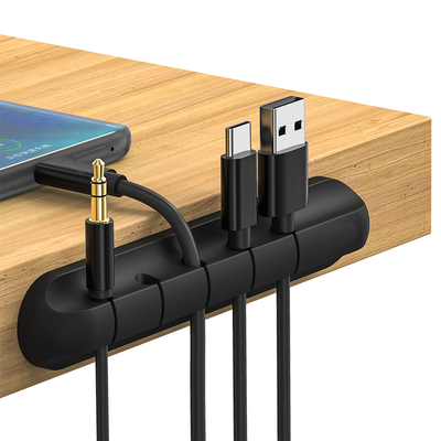 Cable Holder Silicone Cable Organizer USB Winder Desktop