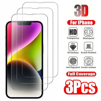 3Pcs Clear Glass Film For iPhone 17 16 Pro Max Screen
