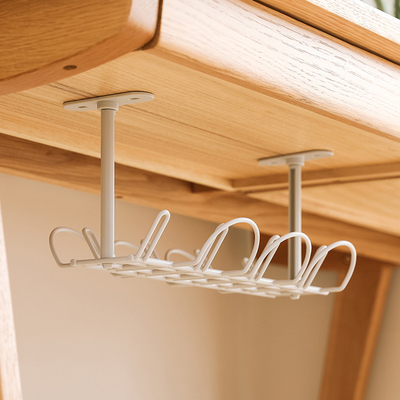 Under Desk Cable Holder Shelf Tray Wire Cord Power Strip