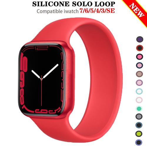 Solo Loop Strap for Apple Watch Ultra Band 49mm 44mm 40mm