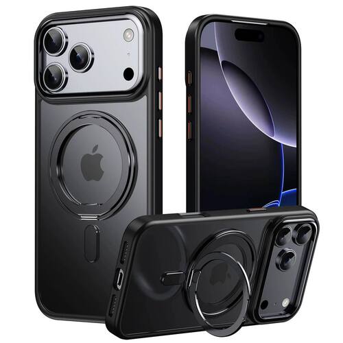 Magnetic 360°Rotation Stand Phone Case For iphone 17 pro