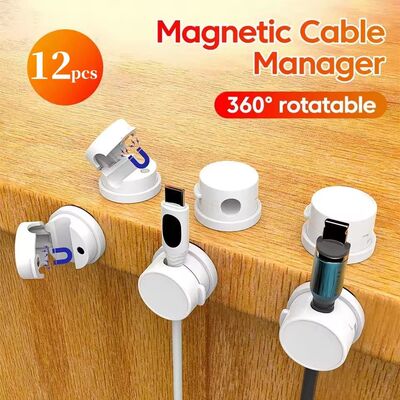 Rotation Magnetic Cable Clip Cable Organizer Holder