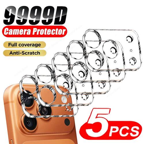 5pcs Full Cover Camera Lens Protector For iphone 17 16 15