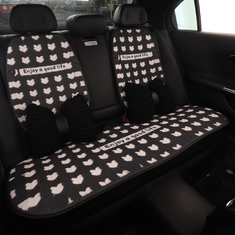 汽车坐垫四季通用夏季冰丝座垫通风透气座椅套可爱女士高级感座套