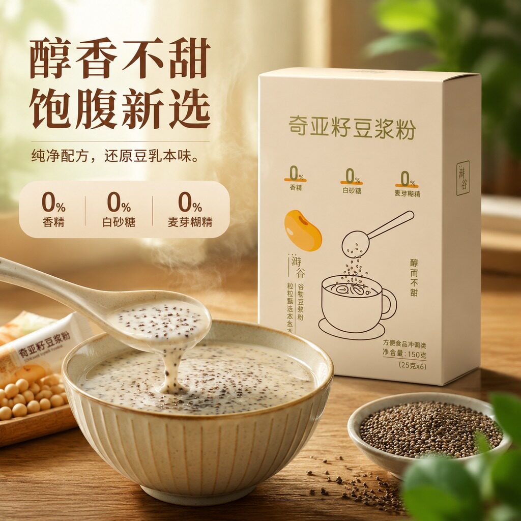 奇亚籽豆浆粉便携款盒装小包装独立包装代餐健身高蛋白无添加蔗糖