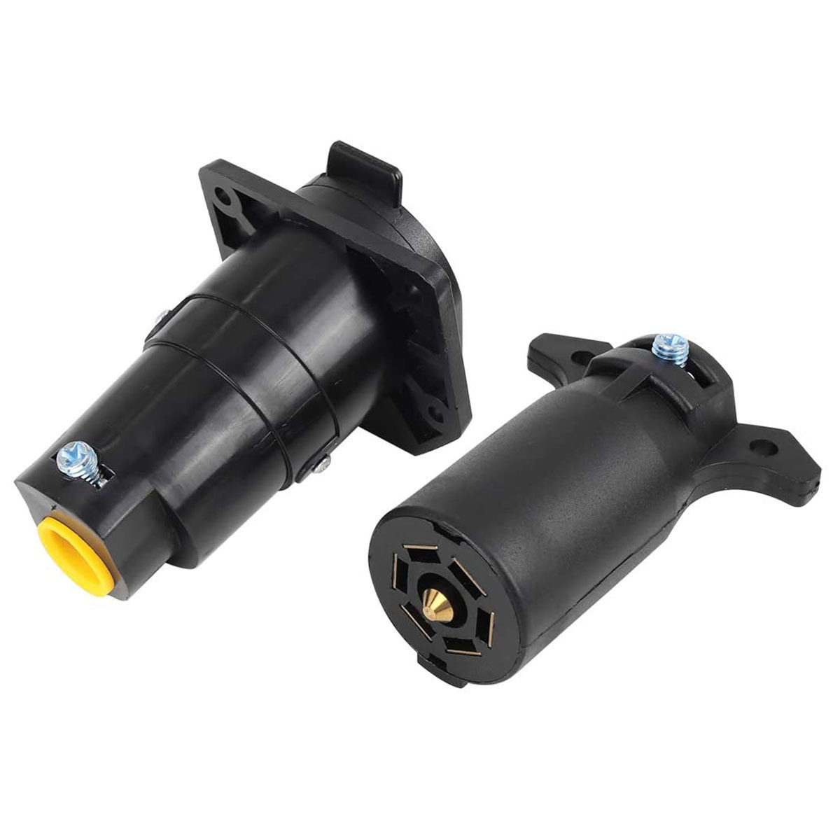 美式7芯12v拖车连接器 插头插座转换接头 卡车房车末端连接器