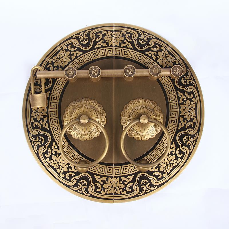 新中式仿古大门大拉手大拉把古典别墅大门拉手古铜大拉手门把手