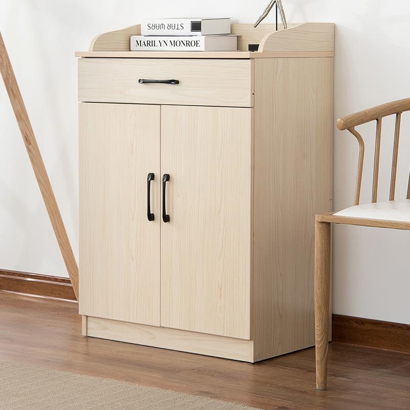 现代简约双门双抽储物柜PVC饰面材质80x40x90cm多色选择餐边柜 现