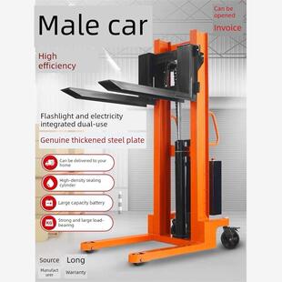 手动液压叉车堆垛机1吨2吨半电动可调车推式叉车地牛小型叉车