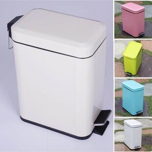 包邮5L长方形垃圾桶省空间喷色脚踏垃圾筒化妆室房间时尚创意欧式