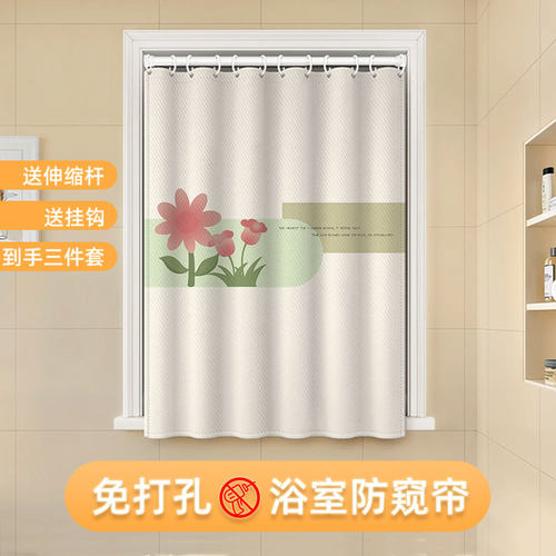 免打孔浴室防窥窗帘现代
