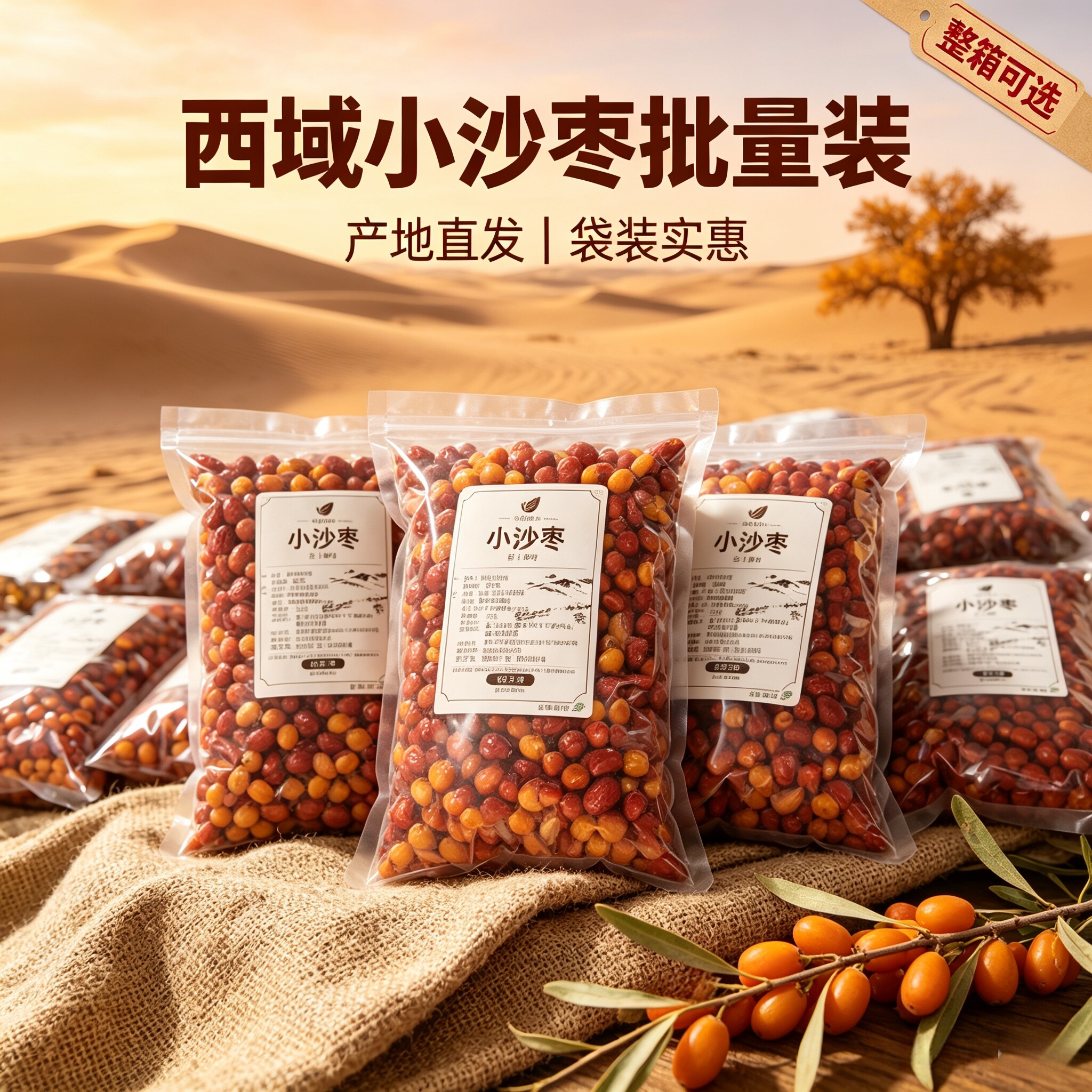 甘肃酒泉农家自产沙漠原颗粒 无加工原味干货袋装产地直发小沙枣