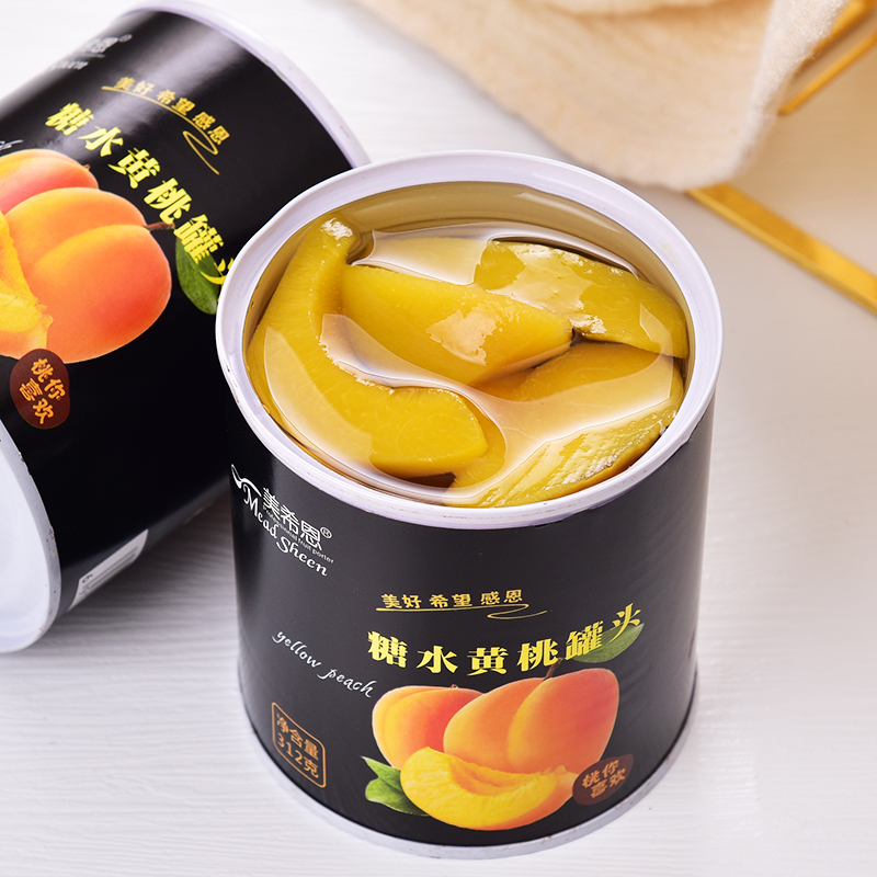 黄桃罐头正品整箱312g