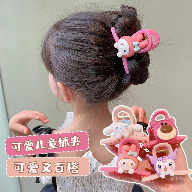 发夹儿童女抓夹2023新款网红后脑勺丸子头盘发鲨鱼夹头发饰品夹子_饰全饰美公主小屋_童装/婴儿装/亲子装-第2张图片-提都小院