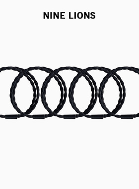 20条黑色皮筋高马尾扎发绳高弹力耐用头绳发圈橡皮筋成人皮套发饰