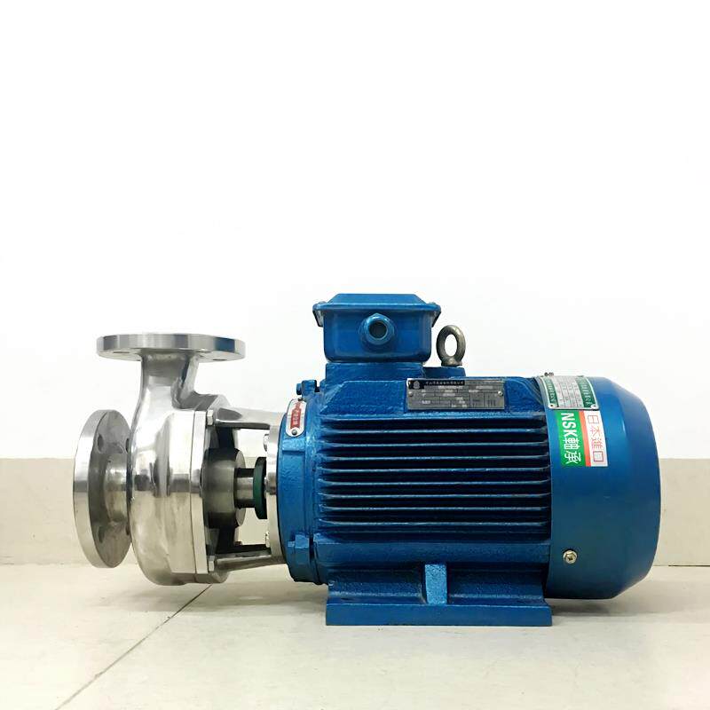 新款耐腐蚀不锈钢化工法兰离心泵304 耐高温热水循环泵1.5kw 包邮
