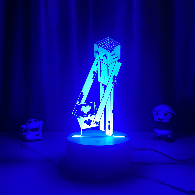 我的世界手办盲盒游戏周边小夜灯