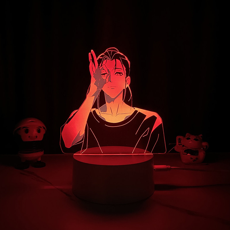一人之下王也手办周边摆件景品盲盒动漫3d小夜灯冯宝宝生日礼物灯