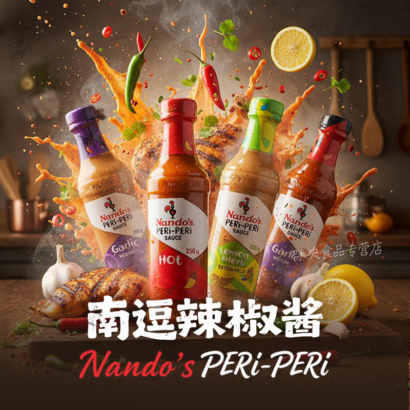 Nandos peri peri原装进口烤鸡酱调料sauce鸡腿腌料南逗辣椒酱图片