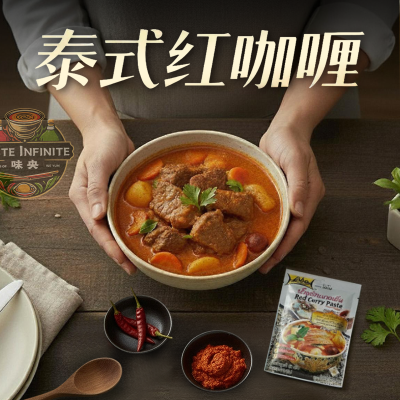 乐煲红咖喱50g 泰式复合调味酱 中辣 泰国特产原装进口lobo调味料