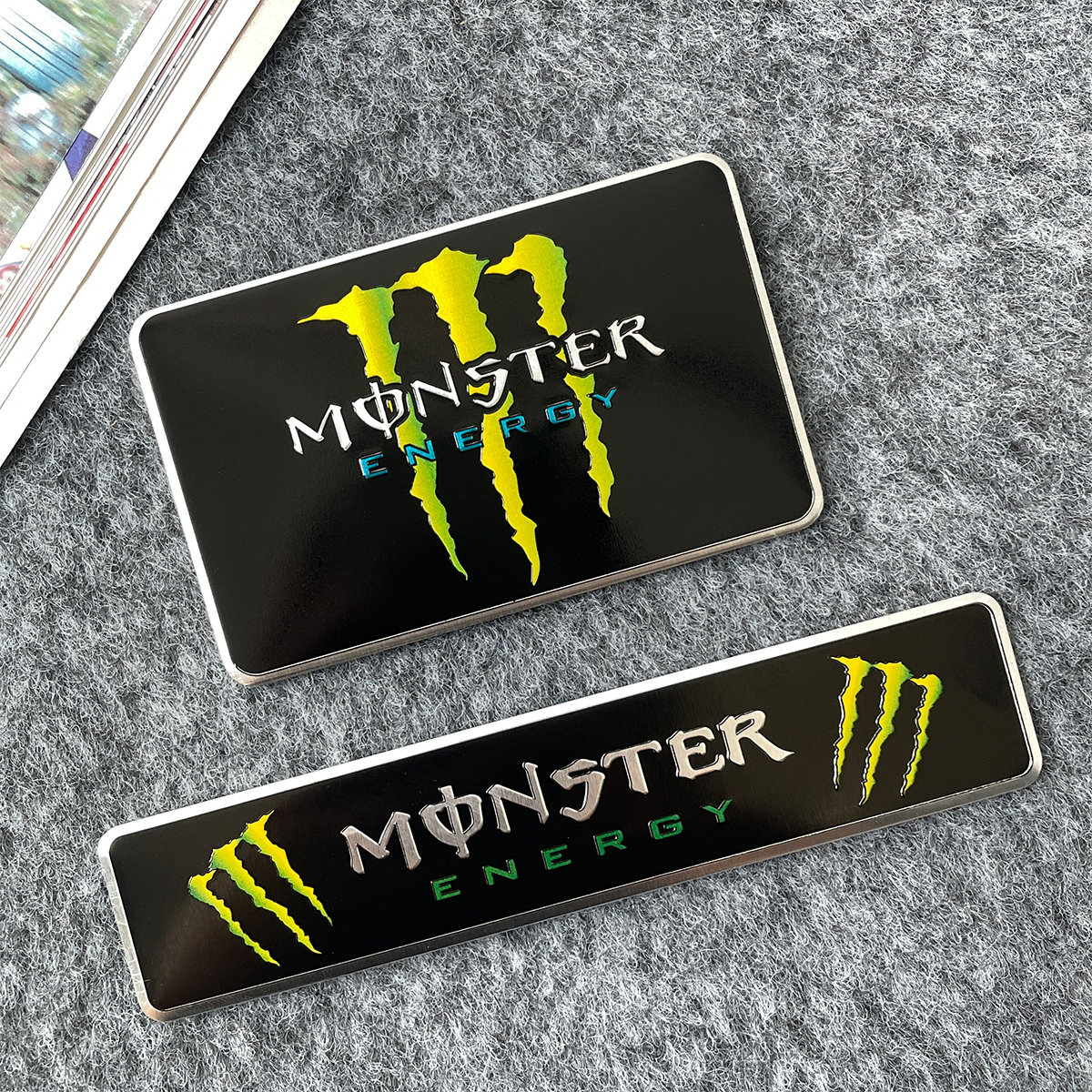 金属车贴 魔爪Monster汽车装饰贴纸叶子板车尾标摩托车划痕遮挡贴