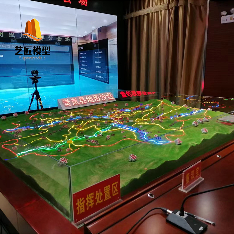 2025中国地形地貌沙盘场景模型定制加工军事作战演习沙盘定制制作
