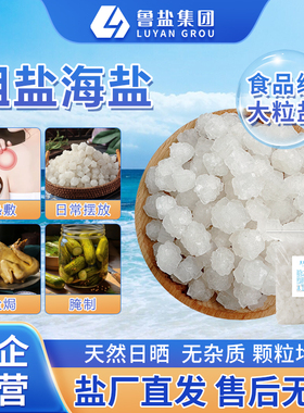 粗盐海盐鲁晶食品级腌制腌菜大粒盐粗盐热敷净宅天然海盐老式粗盐