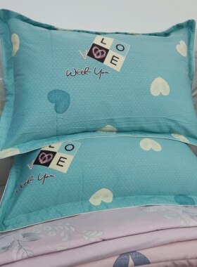 定制棉加厚磨毛枕套单人枕头套全棉成人家用48x74cm枕芯套 一对装