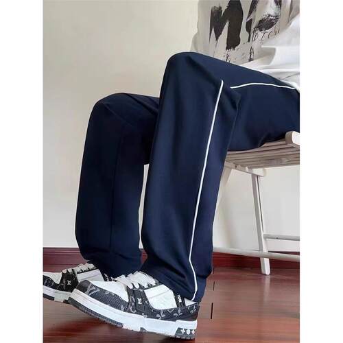 藏蓝色校服长裤春秋薄料