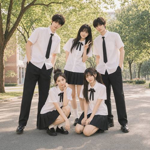 夏季学院风班服合唱朗诵