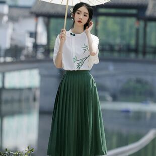 学院风高中生古风朗诵合唱新中式套装演出服初中生中式班服运动会