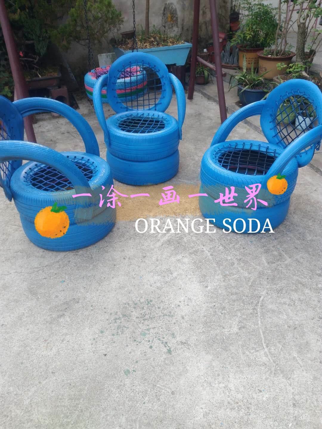 新款创意轮胎椅子旧轮胎改造轮胎凳子创意轮胎彩绘轮胎手工轮