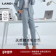 女小脚裤 裤 春新品 LANDI绵羊毛雾霭蓝轻通勤百搭西装