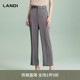 2024夏新品 女显瘦长裤 裤 LANDI霜灰色光泽感高腰西装
