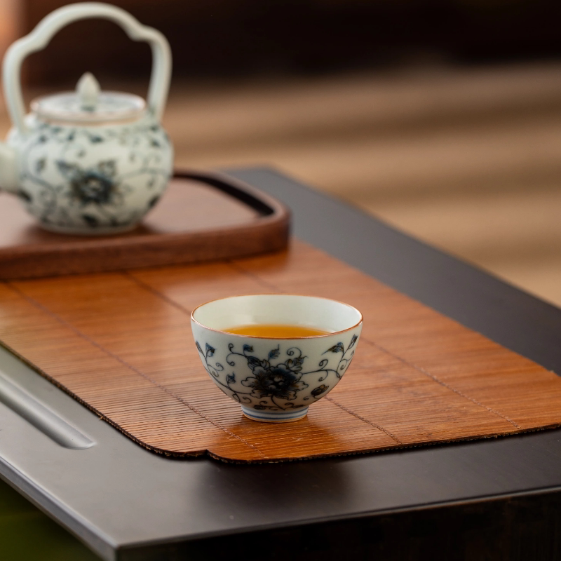 花瓣杯陶瓷家用主人杯品茗杯图片