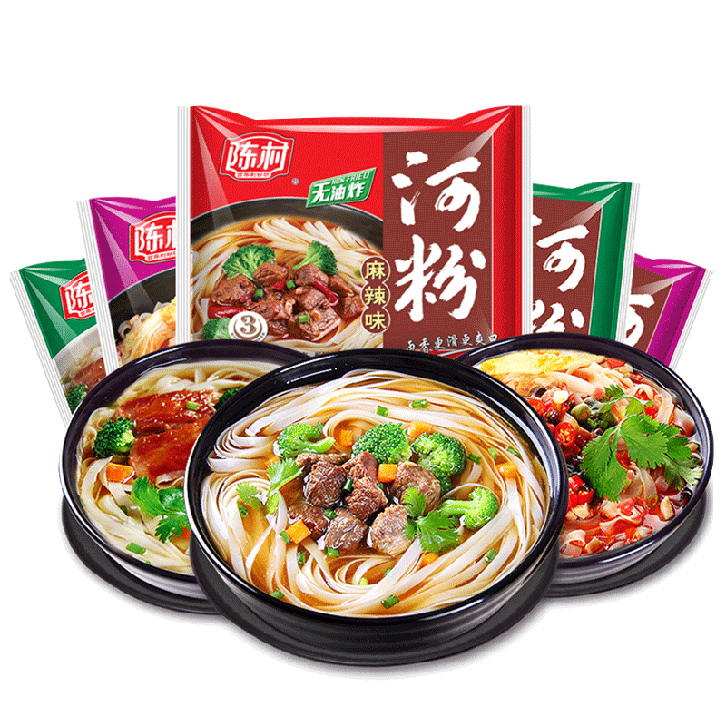 陈村河粉口味齐全广东红烧排骨