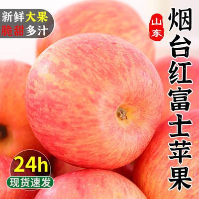 山东烟台红富士苹果10斤脆甜大果